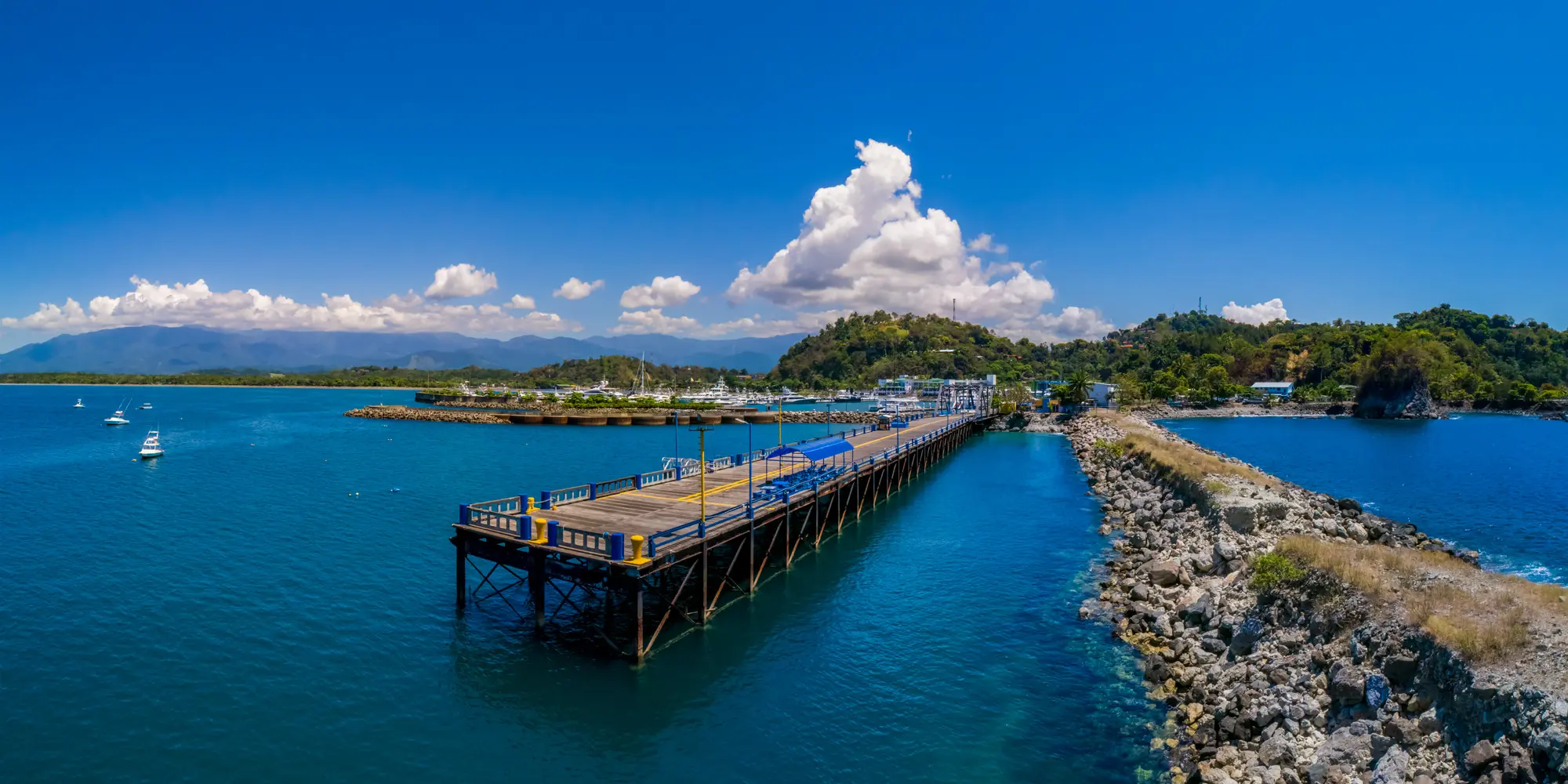 Marina Pez Vela in Quepos, Costa Rica, departure point for private fishing charters