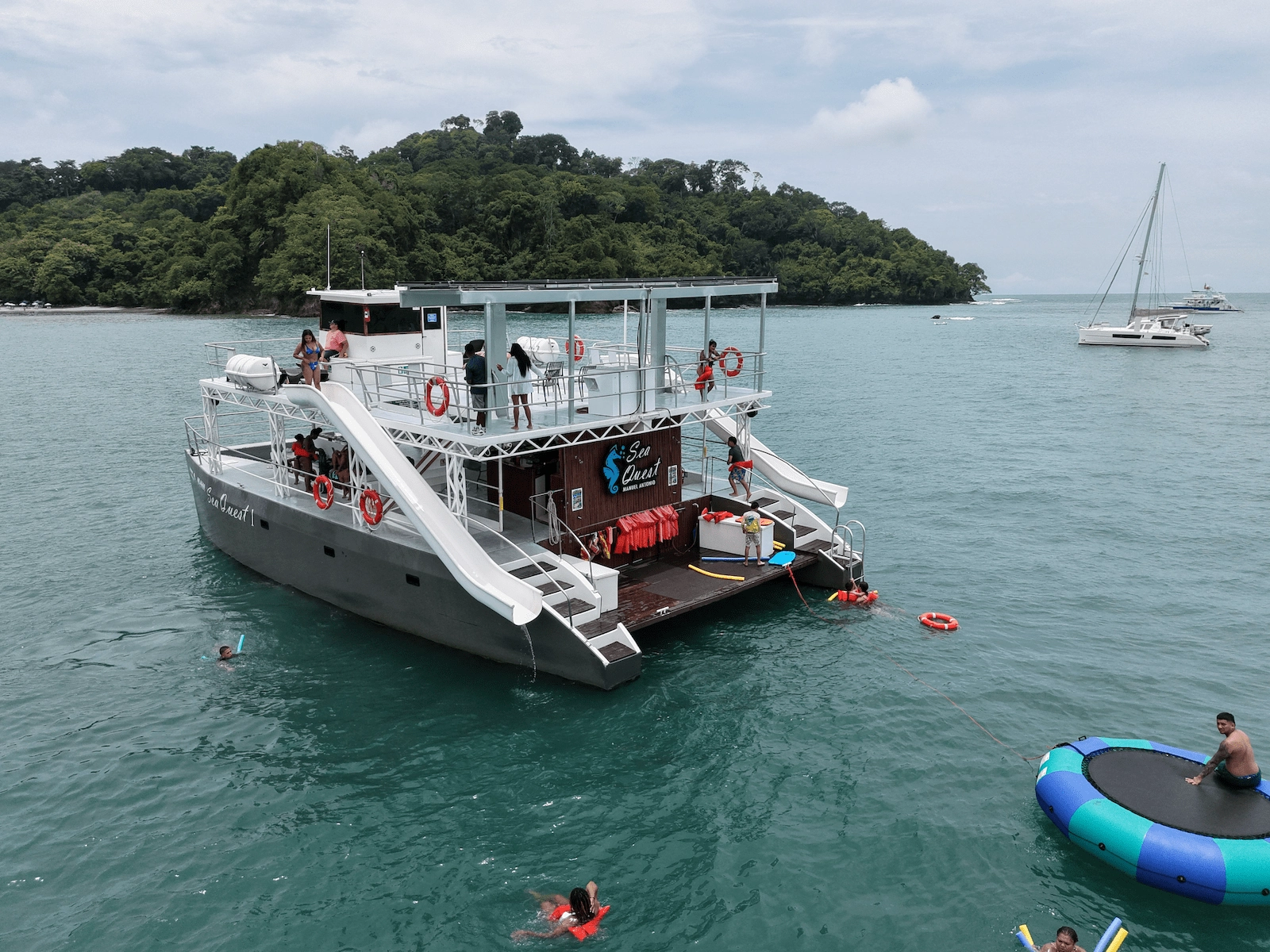 Sea Quest catamaran cruise off Manuel Antonio, Costa Rica